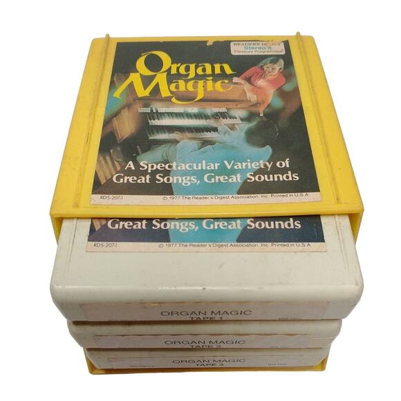 The Magic Organ Good Time Show Lot Of 3 8-Track Tapes Songs Readers Digest 1977 - Picture 2 of 6